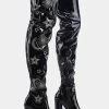 Brand new ???? Koi Footwear Black Silver Astrid Thigh High ???? Boots ❤️ 2 Koi Footwear Black Silver Astrid Thigh High Boots