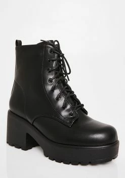 Koi Footwear Lace-Up Boots Gin Platform Boots