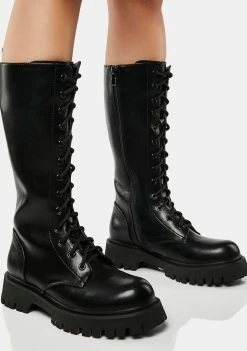 Koi Footwear Combat Boots River Sake Long Boots