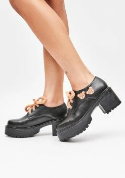 Koi Footwear Heels Fuzzums Platform Oxfords