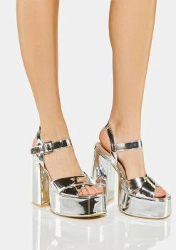 Koi Footwear Chidori Metallic Platform Heels