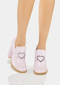 Koi Footwear Pink Delights Heeled Loafers