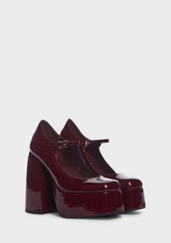 Koi Footwear Mauve Sweet Attitude Platform Heels