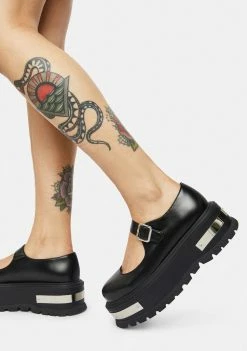 Koi Footwear Platforms Black Darkseid Mary Janes