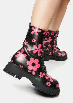 Koi Footwear Smitten Meadows Combat Boots
