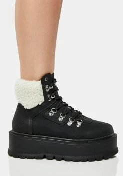 Koi Footwear Combat Boots Kaldor Platform Hiker Boots