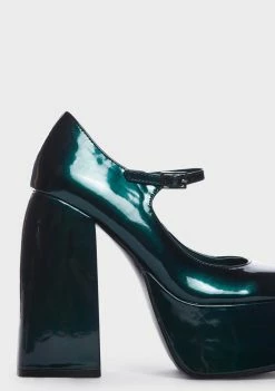 Koi Footwear Teal Sweet Attitude Platform Heels