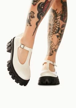 Koi Footwear Beige Shin Platform Loafers Platforms