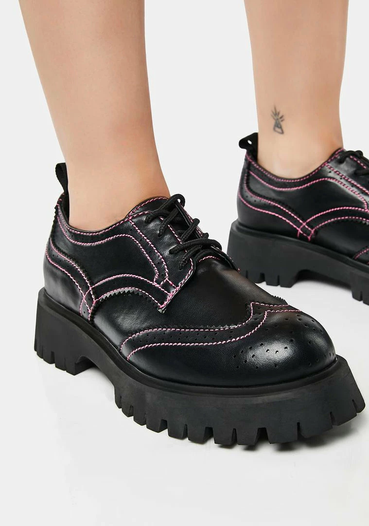 Wholesale ???? Koi Footwear Tunnel Vision Platform Brogues Oxfords ???? 3 Koi Footwear Tunnel Vision Platform Brogues Oxfords