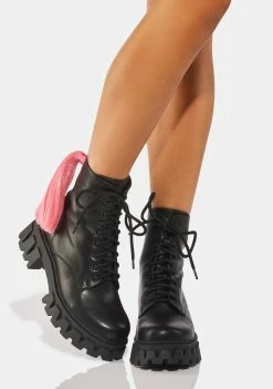 Koi Footwear Combat Boots Sweet Exclusive Hair Boots