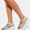 Koi Footwear Gladiator Sandals Blue Sticky Sweet Heart Sandals