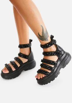 Koi Footwear Strident Chain Gladiator Sandals