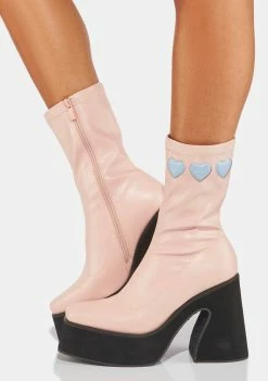 Koi Footwear Boots & Booties Dolly Cloud Sweetheart Heeled Platform Boots