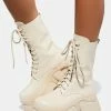 Koi Footwear Cream Costal Cruiser Ankle Boots Platforms