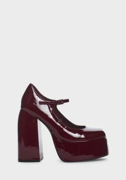 Koi Footwear Mauve Sweet Attitude Platform Heels