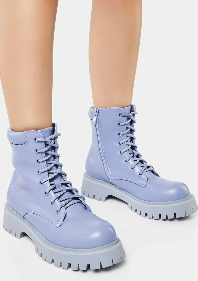 Best deal ⌛ Koi Footwear Purple Redoran Padded Combat ???? Boots ???? 5 Koi Footwear Purple Redoran Padded Combat Boots