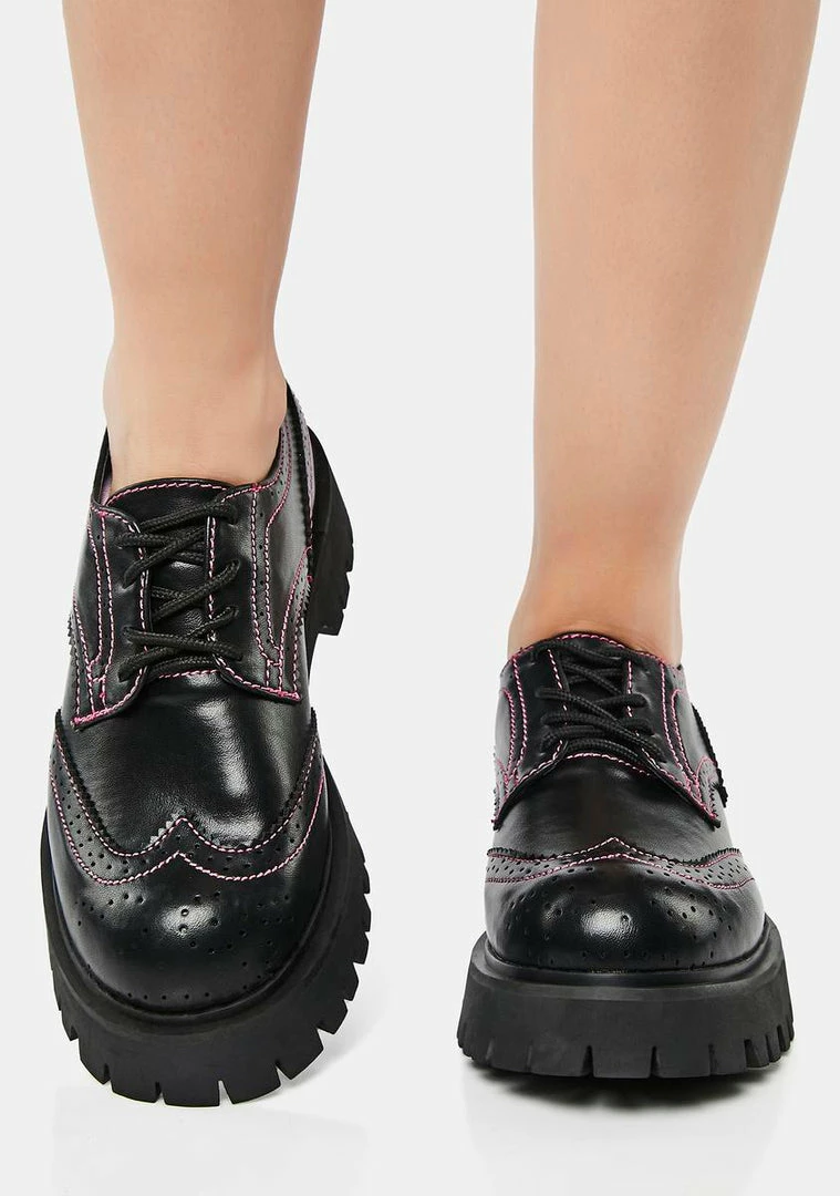 Wholesale ???? Koi Footwear Tunnel Vision Platform Brogues Oxfords ???? 6 Koi Footwear Tunnel Vision Platform Brogues Oxfords