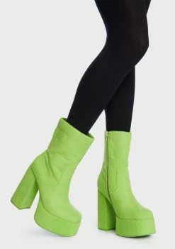 Koi Footwear X Teletubbies Green Platform Boots