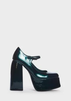 Koi Footwear Teal Sweet Attitude Platform Heels