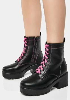 Koi Footwear Kitana Heeled Combat Boots