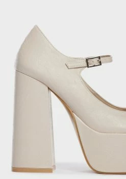 Koi Footwear Cream Sweet Attitude Platform Heels