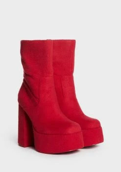 Koi Footwear X Teletubbies Red Platform Boots