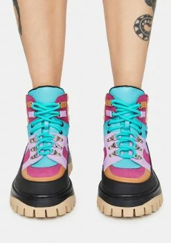 Koi Footwear Peace Craft Colorblock Boots Platforms