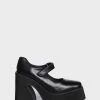 Koi Footwear Black Ambrosia Mary Jane Platform Heels Block Heels