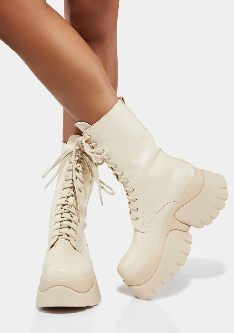 Best Pirce ???? Koi Footwear Cream Costal Cruiser Ankle ???? Boots Platforms ???? 5 Koi Footwear Cream Costal Cruiser Ankle Boots Platforms