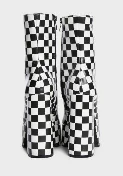 Koi Footwear Pistol Checkered Platform Boots