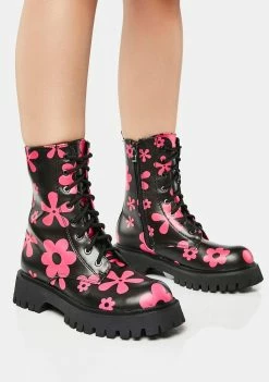Koi Footwear Smitten Meadows Combat Boots