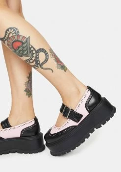 Koi Footwear Platforms Pink Darkseid Mary Janes