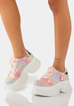 Koi Footwear Pastel Glitter Popping Candy Sneakers