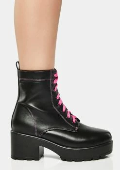 Koi Footwear Kitana Heeled Combat Boots