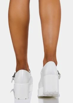 Koi Footwear White Washout Tira Mary Janes