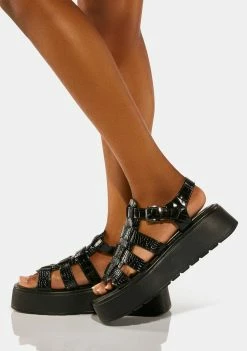 Best Pirce ✨ Koi Footwear Black Riakuma Platform ???? Sandals ???? 8 Koi Footwear Black Riakuma Platform Sandals