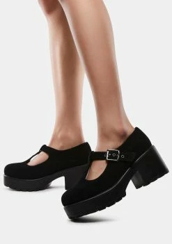 Buy ???? Koi Footwear Black Faux Suede Sai Mary Janes ???? 10 Koi Footwear Black Faux Suede Sai Mary Janes