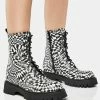 Best Sale ???? Koi Footwear Distorted Realms Checkered Combat ???? Boots ???? 2 Koi Footwear Distorted Realms Checkered Combat Boots