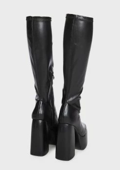 Koi Footwear Knee High Boots Restless Riser Platform Long Boots