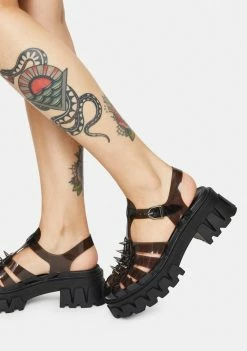Koi Footwear Slinky Platform Studded Sandals