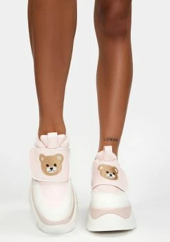 Koi Footwear Platforms Pink Teddy Sura Platform Sneakers