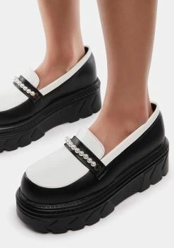 Koi Footwear Oxford Platforms Ayoko Pearl Stomer Loafers