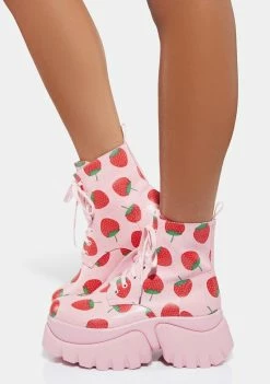 Koi Footwear Strawberry Shortcake Platform Boots