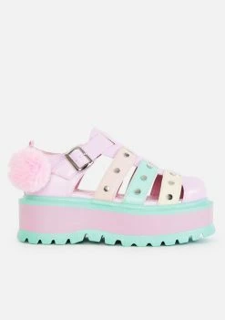 Koi Footwear Platforms Rainbow Nyoka Pastel Sandals