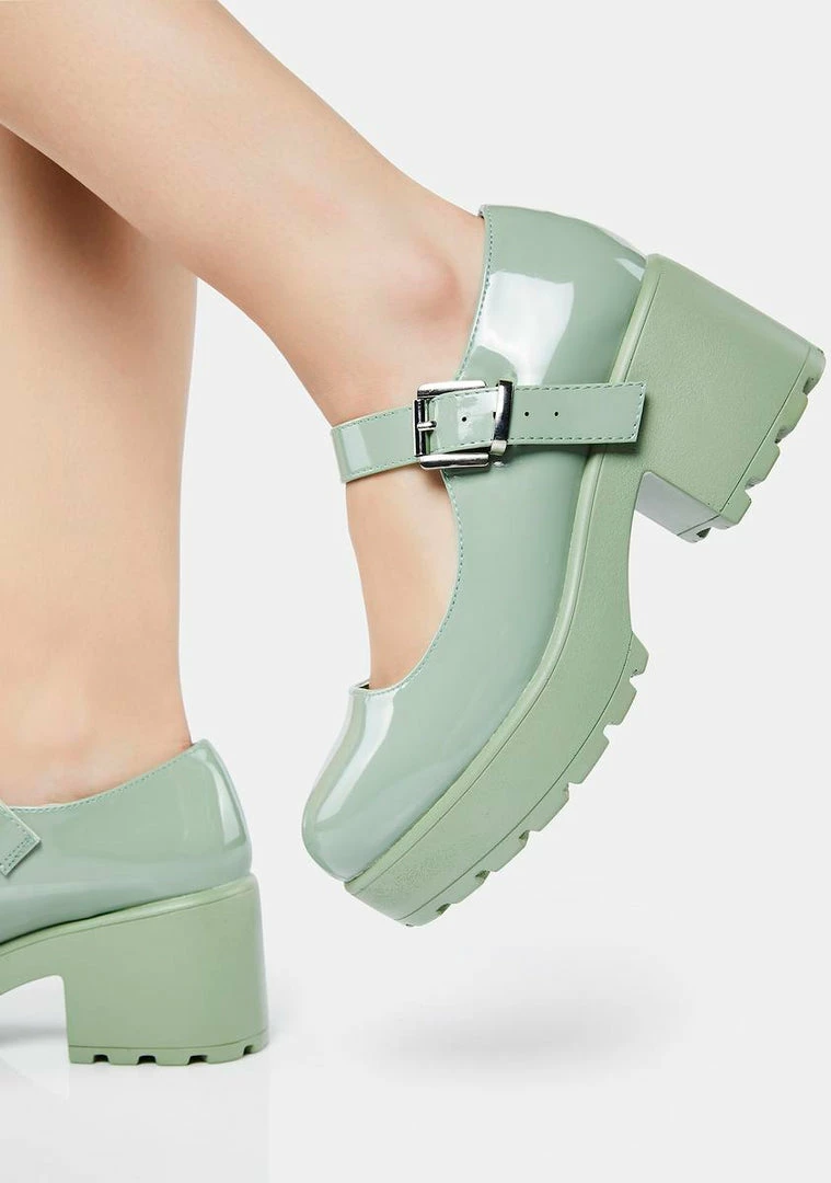 Promo ⭐ Koi Footwear Army Green Tira Mary Janes ???? 4 Koi Footwear Army Green Tira Mary Janes