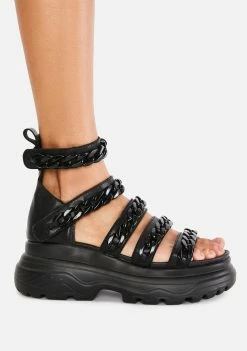 Koi Footwear Strident Chain Gladiator Sandals