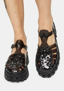 Koi Footwear Slinky Platform Studded Sandals