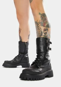 Koi Footwear Night Wolf Combat Boots Boots & Booties