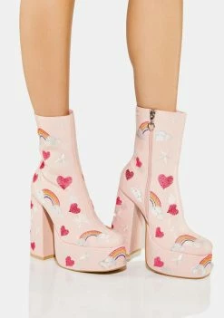 Koi Footwear Sugar Clouds Platform Boots Heeled Boots