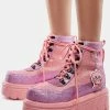 Koi Footwear Platform Boots Addy The Baddy Bear Combat Boots